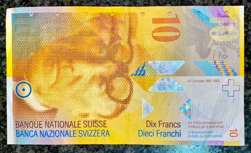 SWITZERLAND 10 FRANCS 1996