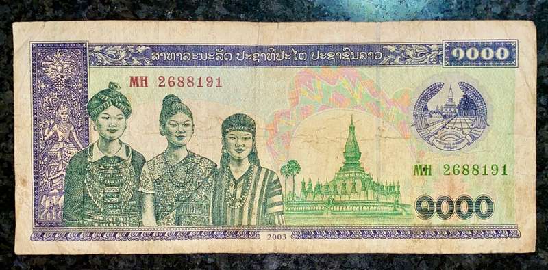 LAOS 1000 KIP 2003