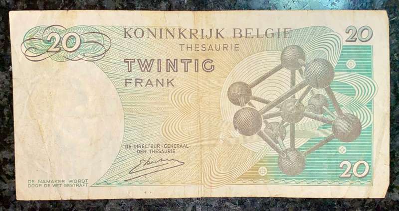 BELGIUM 20 FRANCS 15-06-1964