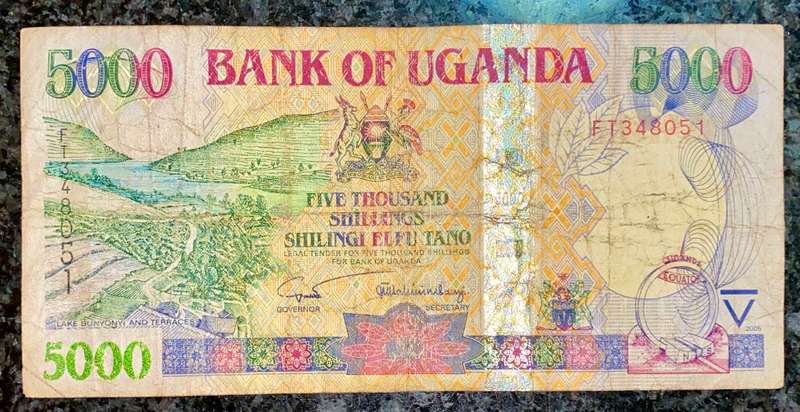UGANDA 5000 SHILLINGS 2005