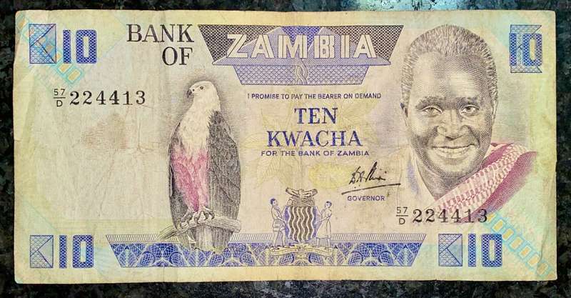 ZAMBIA 10 KWACH 1986