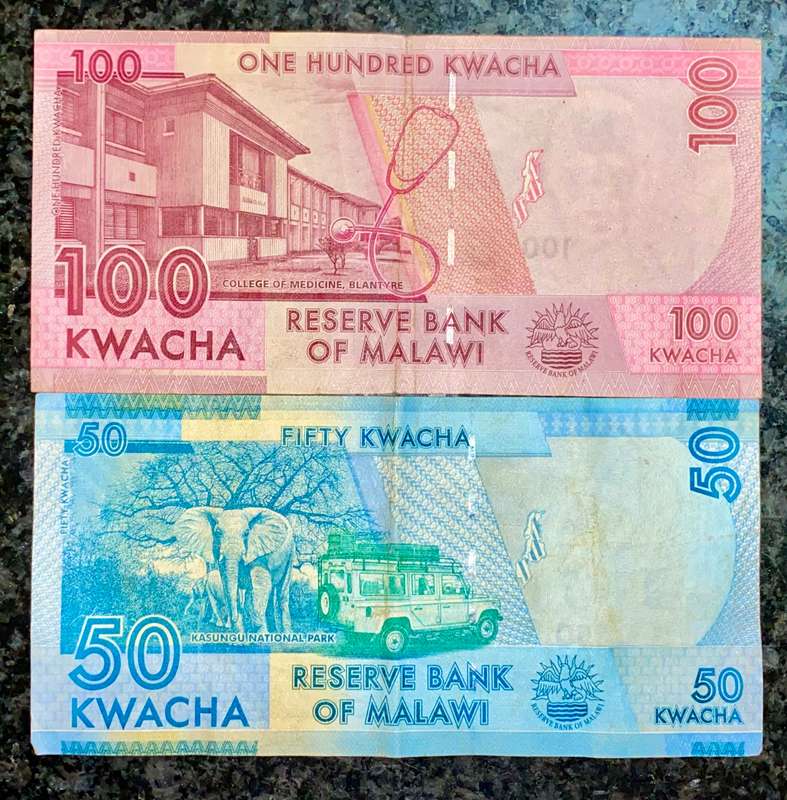 MALAW SET 100 KWACHA 2013 & 50 KWATCHA 2012 (1 BID TKAES ALL)