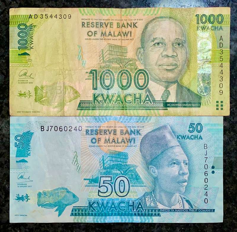 MALAW SET 1000 KWACHA 2017 & 50 KWATCHA 2013 (1 BID TKAES ALL)
