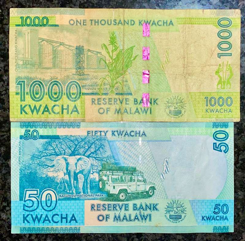 MALAW SET 1000 KWACHA 2017 & 50 KWATCHA 2013 (1 BID TKAES ALL)