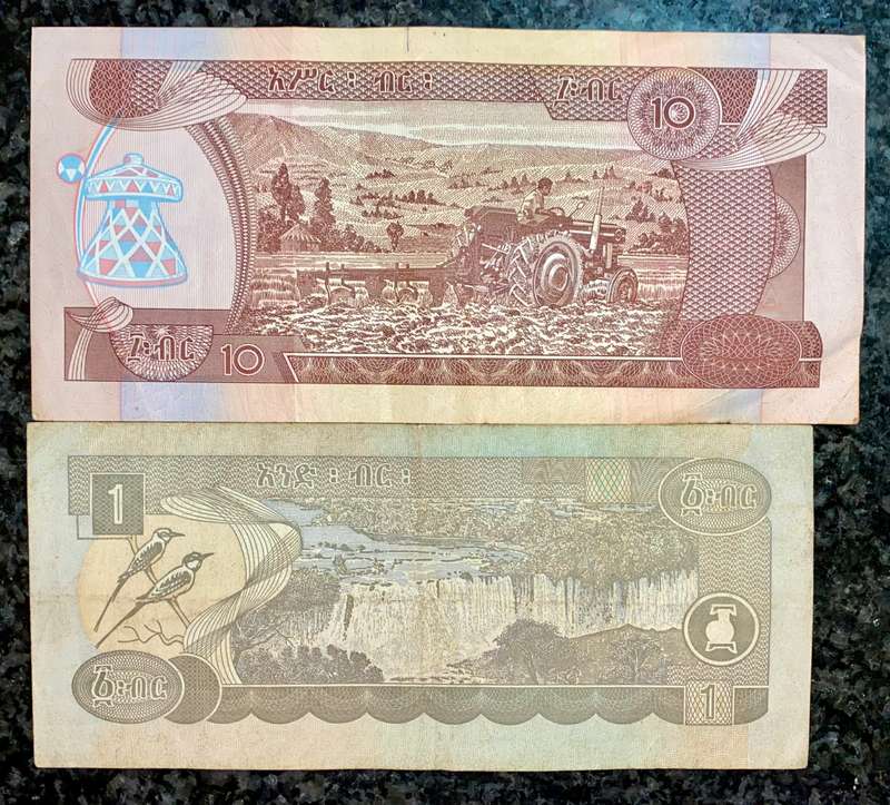 ETHIOPIA SET 10 BIRR 2009 & 1 BIRR 2000(1 BID TAKES ALL)