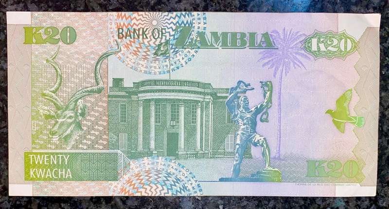 Zambia. 20 kwacha 1992 AA
