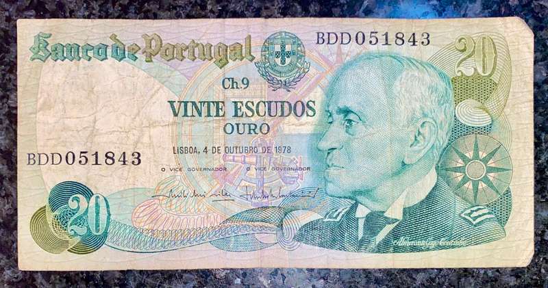 Portugal. 20 escudos 1978