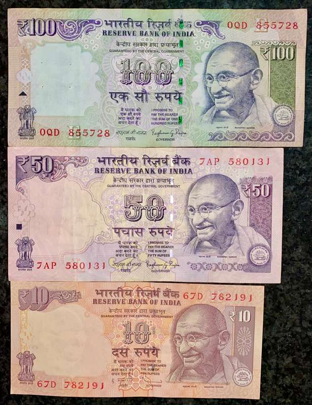INDIA SET 100 RUPEE 2015 - 50 RUPEE 2014 & 10 RUPEE 2011(1 BI D TAKES ALL)