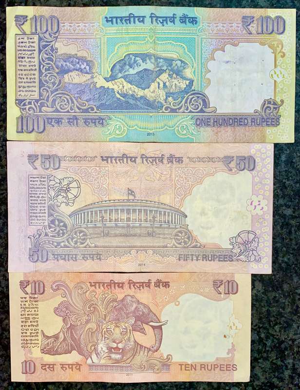 INDIA SET 100 RUPEE 2015 - 50 RUPEE 2014 & 10 RUPEE 2011(1 BI D TAKES ALL)