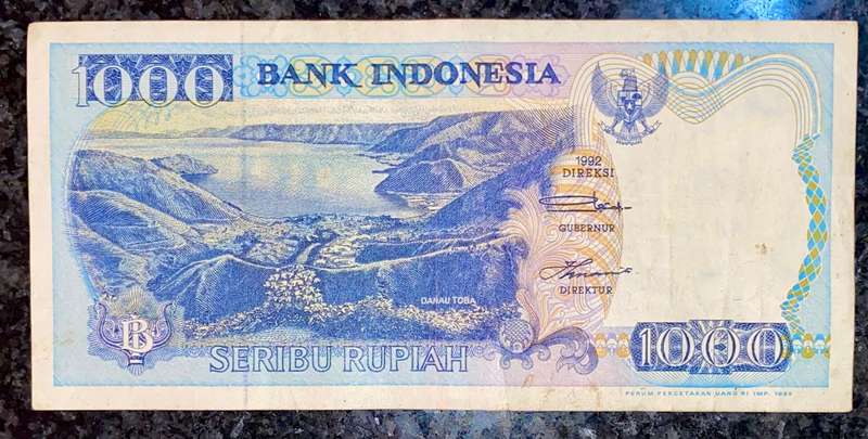Indonesia 1000 rupiah 1992