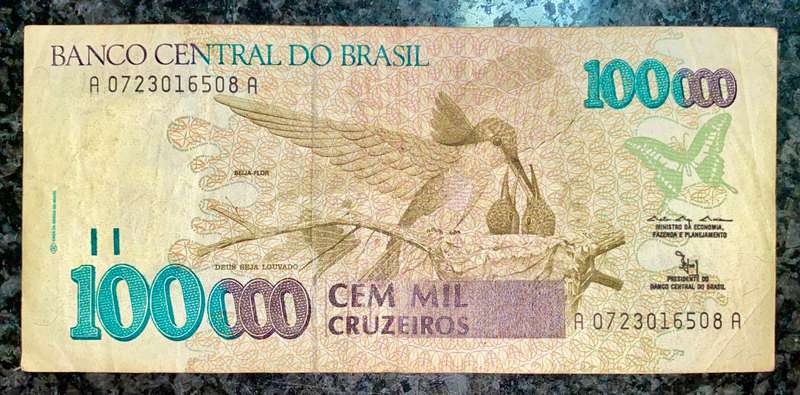 BRASIL 100.000 CRUZEIROS  ND