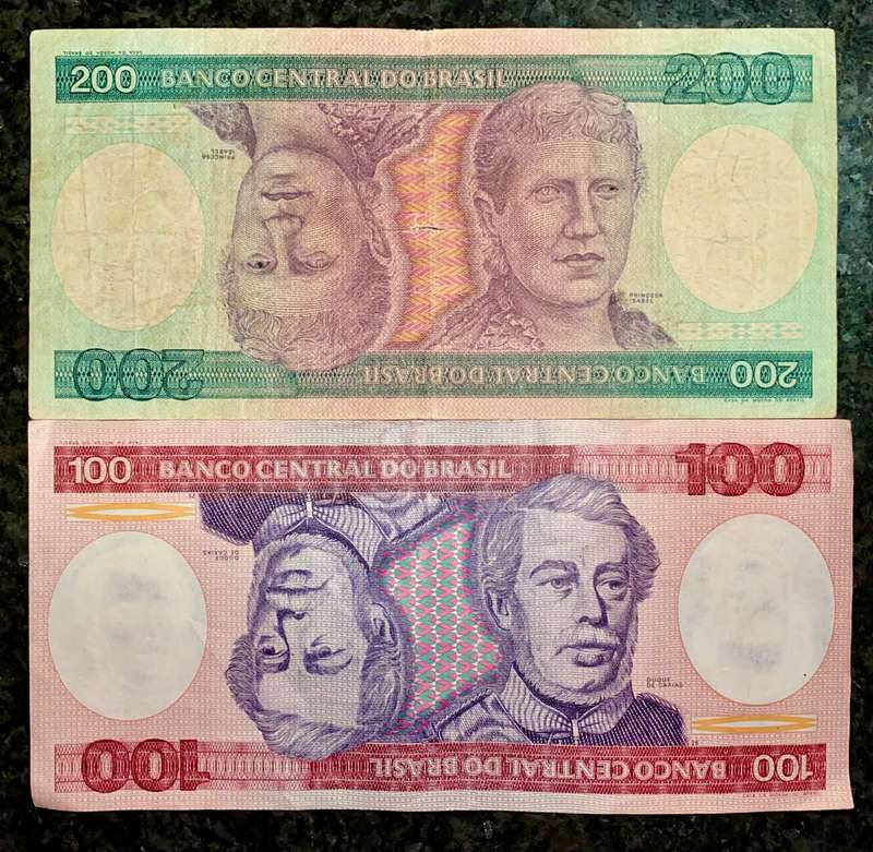 BRASIL SET 200 CRUZEIROS  & 100 CRUZEIROS (1 BID TAKES ALL)