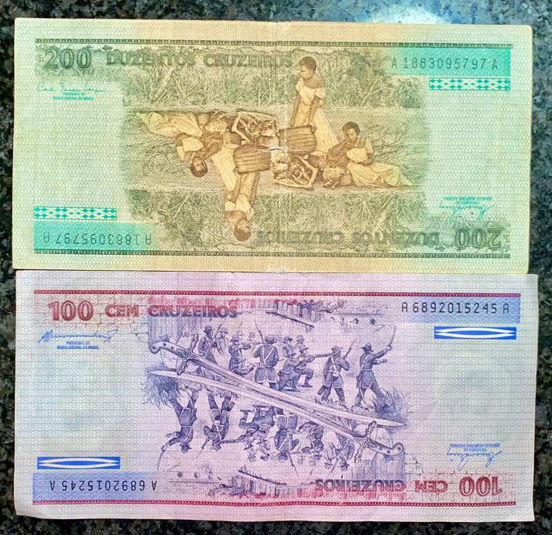 BRASIL SET 200 CRUZEIROS  & 100 CRUZEIROS (1 BID TAKES ALL)