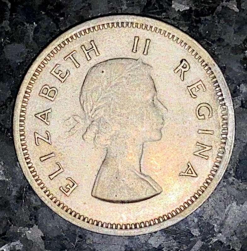 SA Union silver 1 shilling 1955