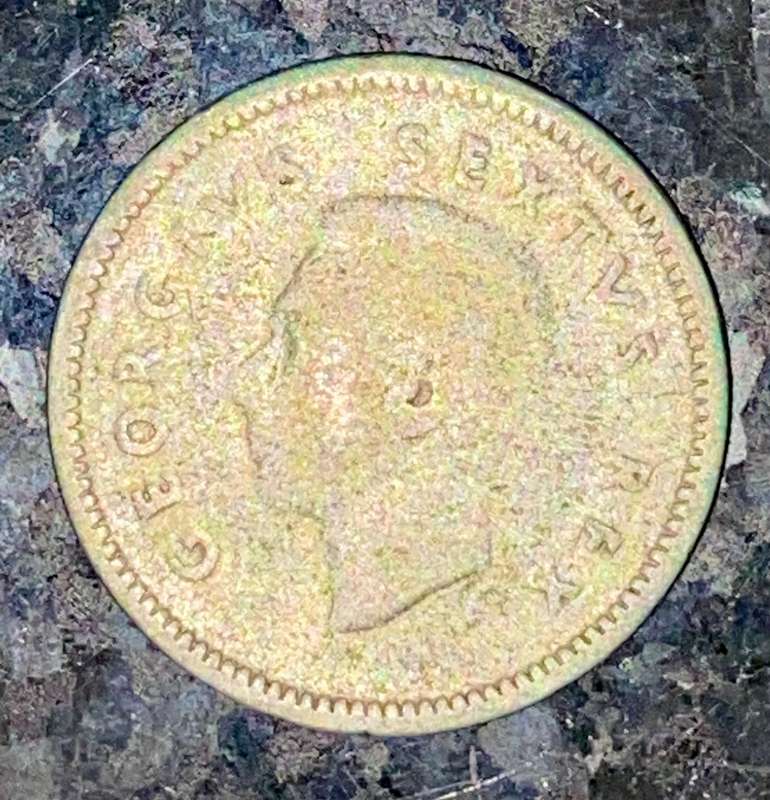 SA Union silver 3d threepence 1951