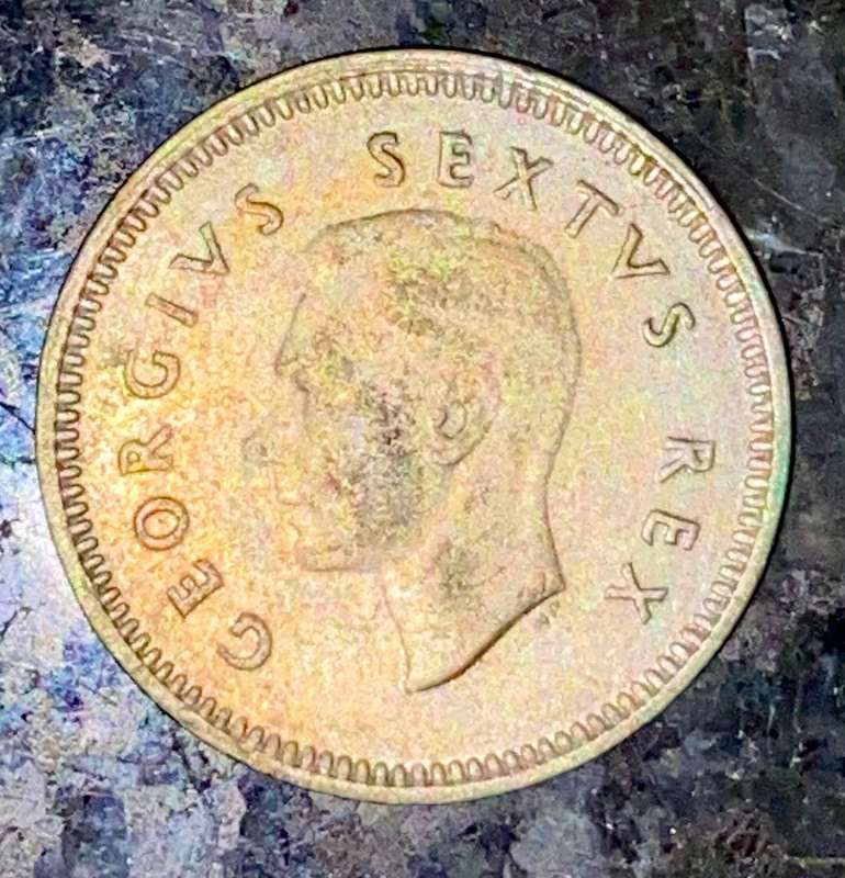 SA Union silver 3d threepence 1952