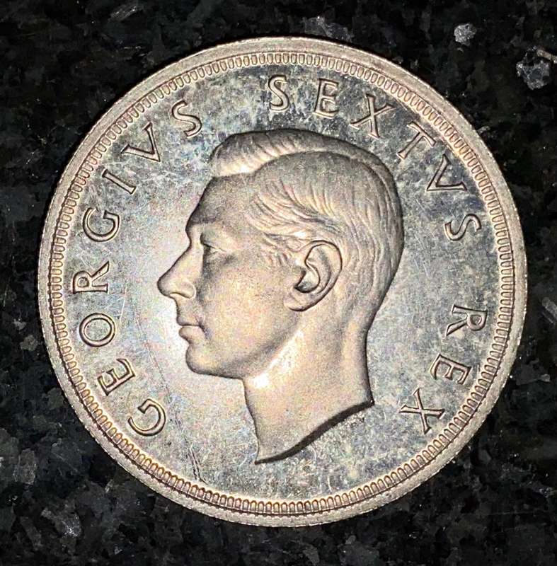 SA Union silver 5 shilling 1949 good condition