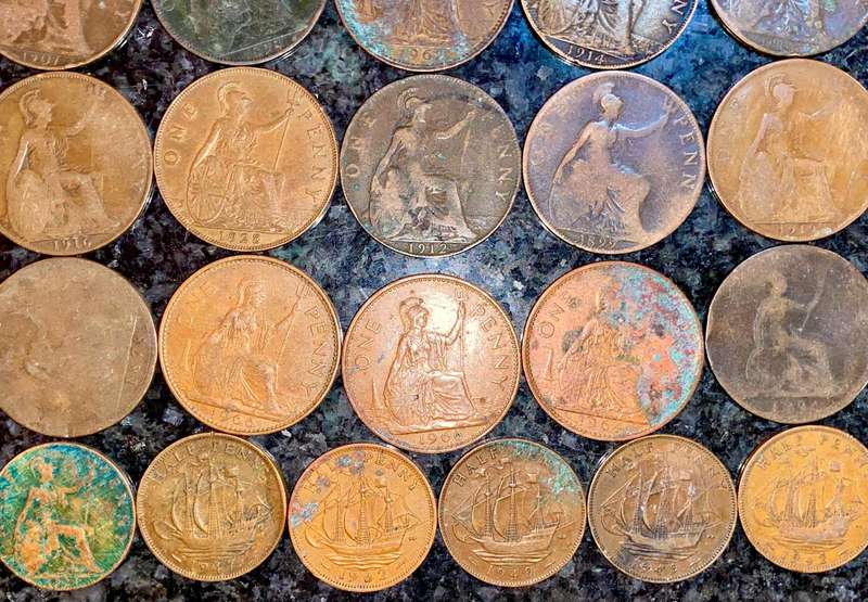 Great Britain set 1 penny & 1/2 penny from 1878 (1 bia takes all)