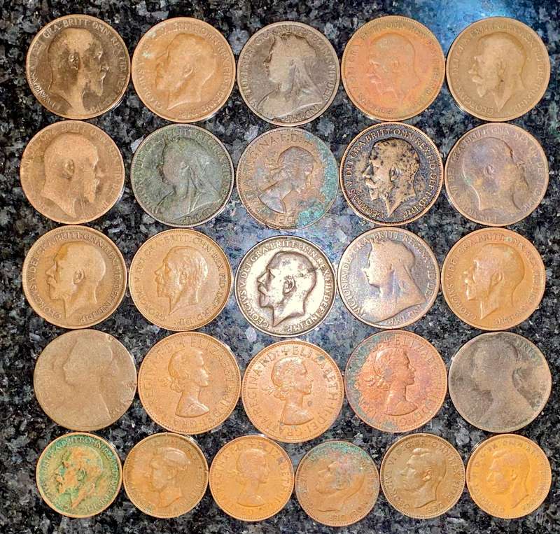 Great Britain set 1 penny & 1/2 penny from 1878 (1 bia takes all)