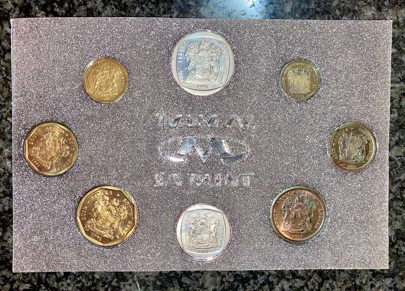 South Africa. 1991 uncirculated coin set R2 to 1 cent still sealed from sa mint