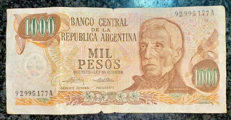ARGENTINA 1000 PESOS ND