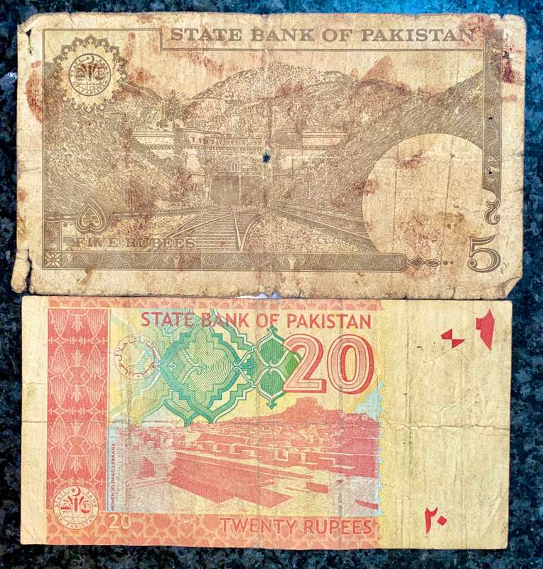PAKISTAN 5 RUPEE & 20 RUPEE (1 BID TAKES ALL)