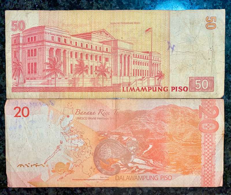 PHILIPPINES SET 50 PISO 2003 % 20 PISO 2010(1 BID TAKES ALL)