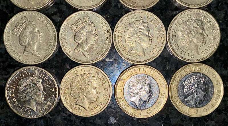 Great Britain. Collection 1 pound 1983-84-85-86-88-89-90-92-93-96-97-01-02-05-12-16-17