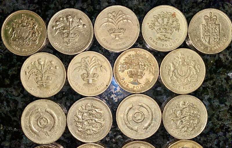 Great Britain. Collection 1 pound 1983-84-85-86-88-89-90-92-93-96-97-01-02-05-12-16-17