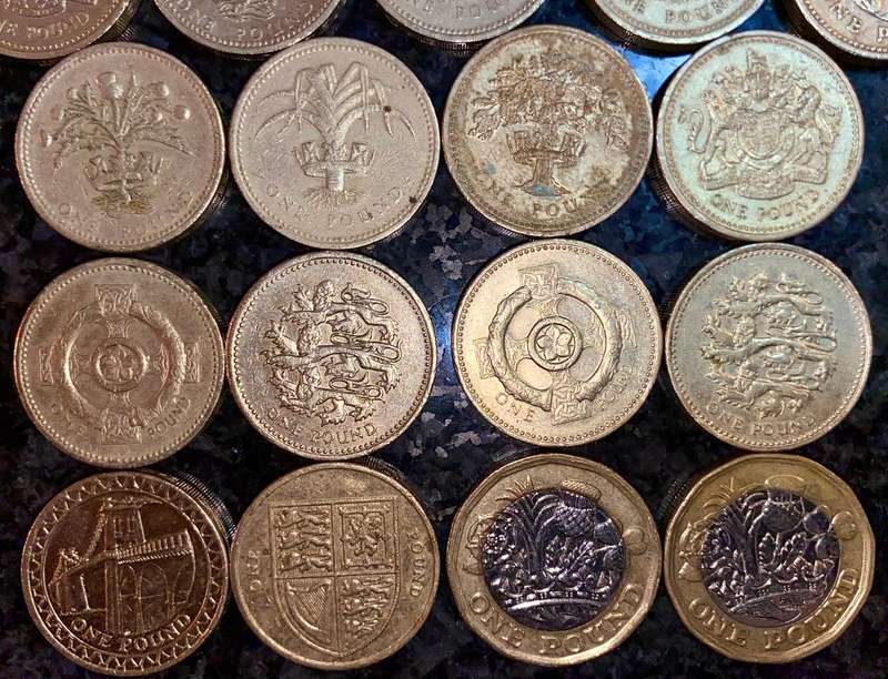 Great Britain. Collection 1 pound 1983-84-85-86-88-89-90-92-93-96-97-01-02-05-12-16-17