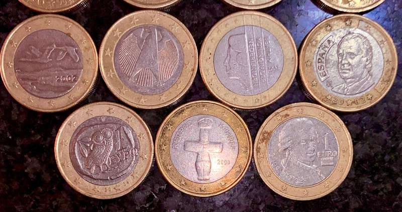 Euro Set - 11 countries - 1 Euro - all different (1 bid takes all)