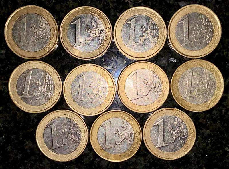 Euro Set - 11 countries - 1 Euro - all different (1 bid takes all)