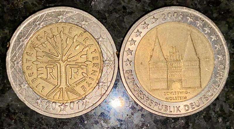 Euro Set - 2 Euro's - (1 bid takes all)