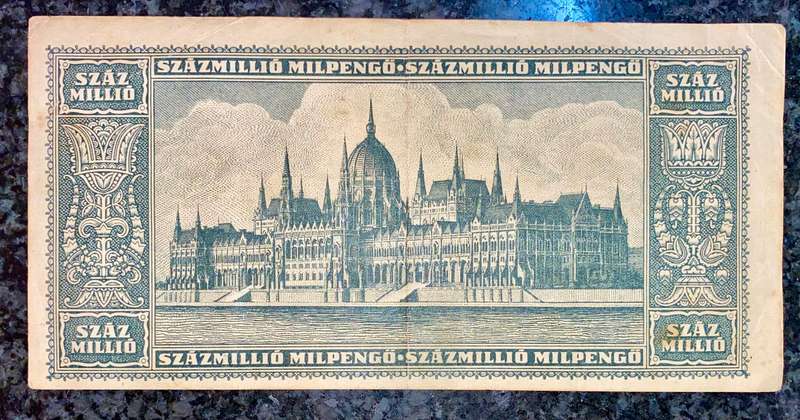 Hungary 100 million pengo 1946