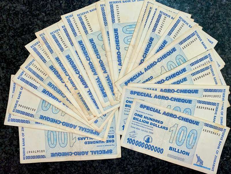 ZIMBABWE 100 BILLION DOLLARS 2008 ARGO CHEQUE (BID PER NOTE) 11 AVAILABLE
