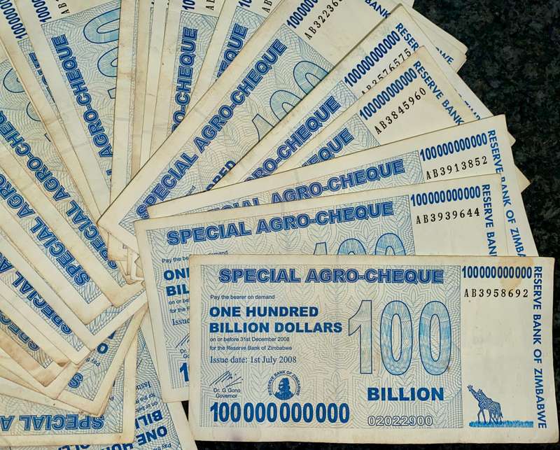 ZIMBABWE 100 BILLION DOLLARS 2008 ARGO CHEQUE (BID PER NOTE) 11 AVAILABLE