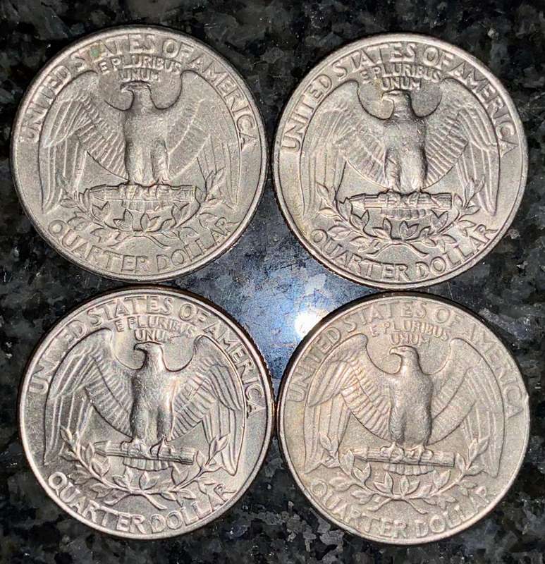 USA set 1/4 dollars 1980 -1982 -1983 -1985 (1 bid takes all)