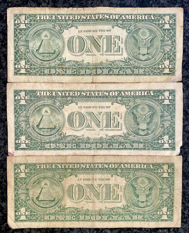 USA Set 1 dollar - E - F - G - Federal Reserves 1988/99-2017 (1 bid takes all)