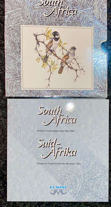 South Africa. uncirculated coin set 1994 in original packaging