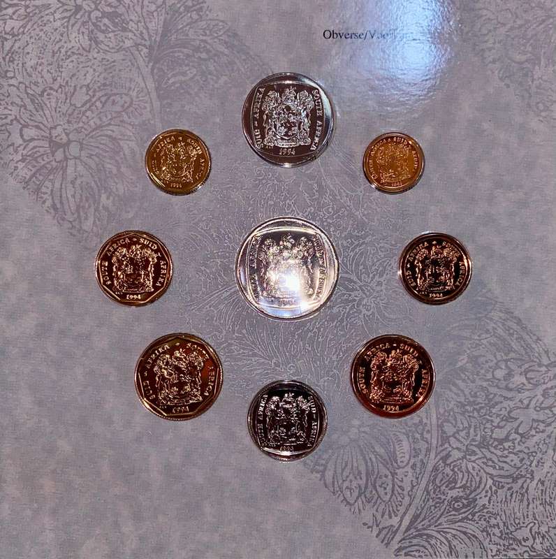South Africa. uncirculated coin set 1994 in original packaging