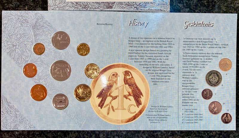 South Africa. uncirculated coin set 1994 in original packaging