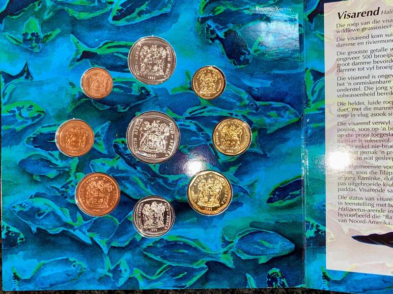 South Africa. uncirculated coin set 1995 in original packaging