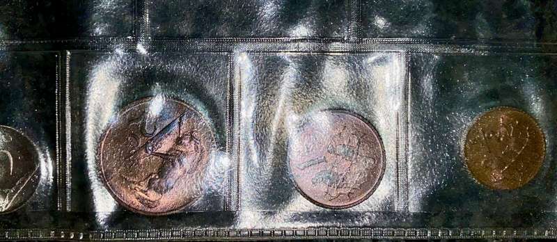 SOUTH AFRICA PROOF SET 50 CENT TO 1/2 CENT -- 1973 -- IN COIN HOLDER