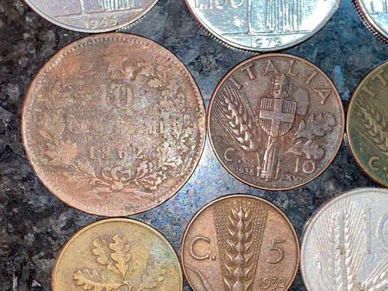 Italy coin lot some from WW2 & 1862 (1 bid takes all)