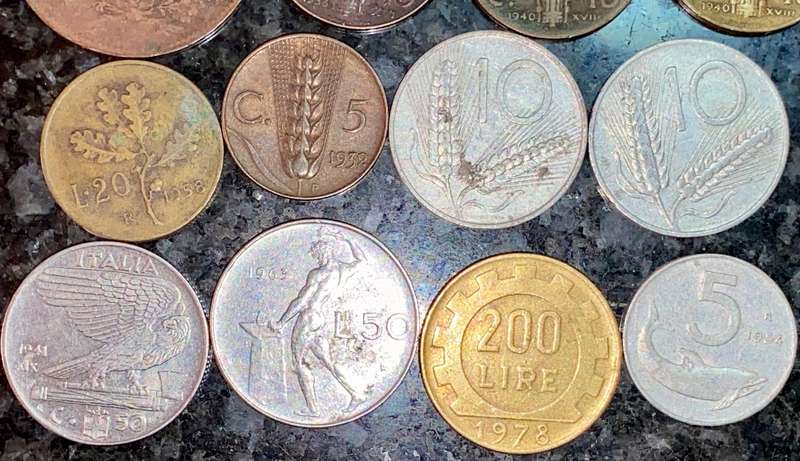 Italy coin lot some from WW2 & 1862 (1 bid takes all)