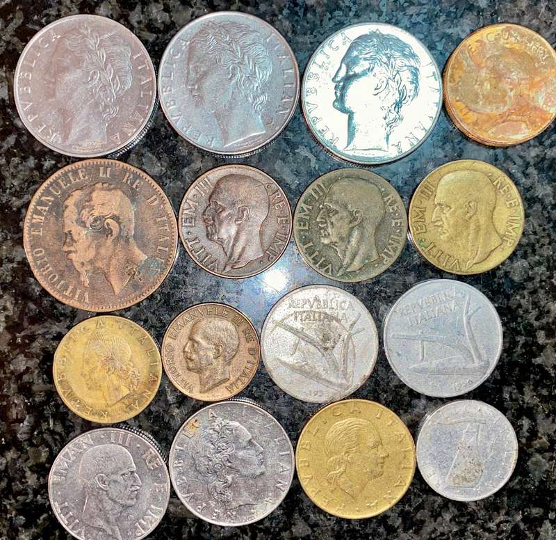 Italy coin lot some from WW2 & 1862 (1 bid takes all)