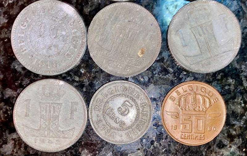 Belgium coin lot some from WW1/2 (1 bid takes all)