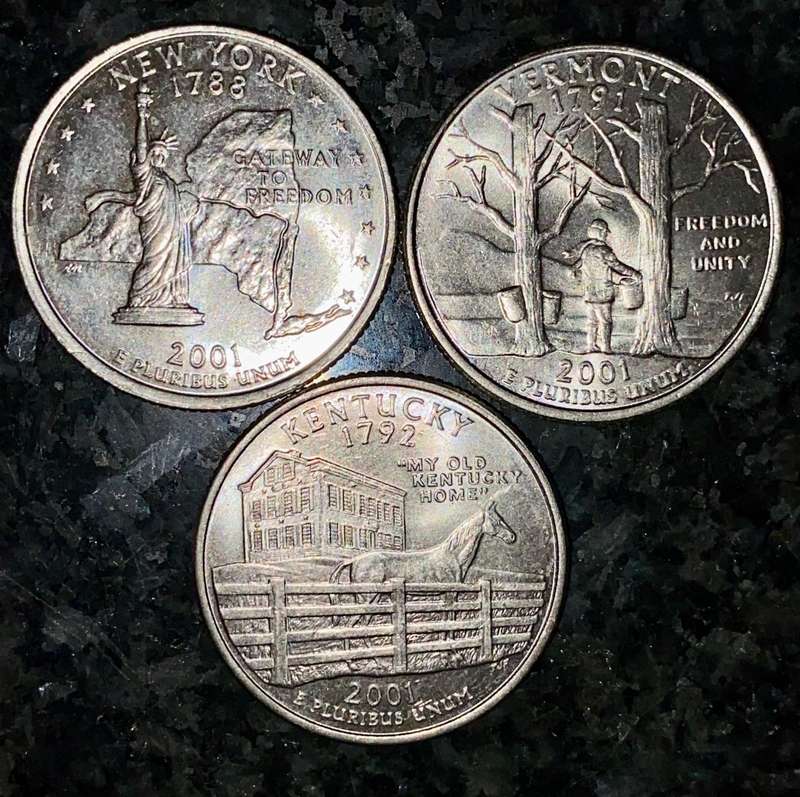 USA - 1/4 dollar - 50 States set 2001 good condition (1 bid takes all )