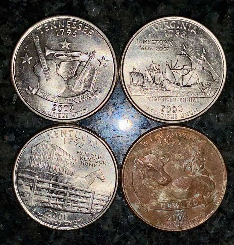 USA - 1/4 dollar - 50 States set mixed dates (1 bid takes all )