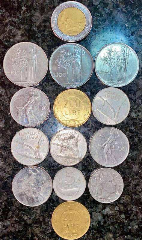 Italy coin lot some from WW2 (1 bid takes all)